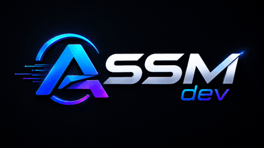 ASSMdev logo on dark