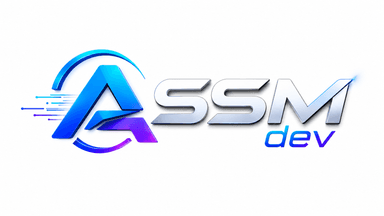 ASSMdev logo on light